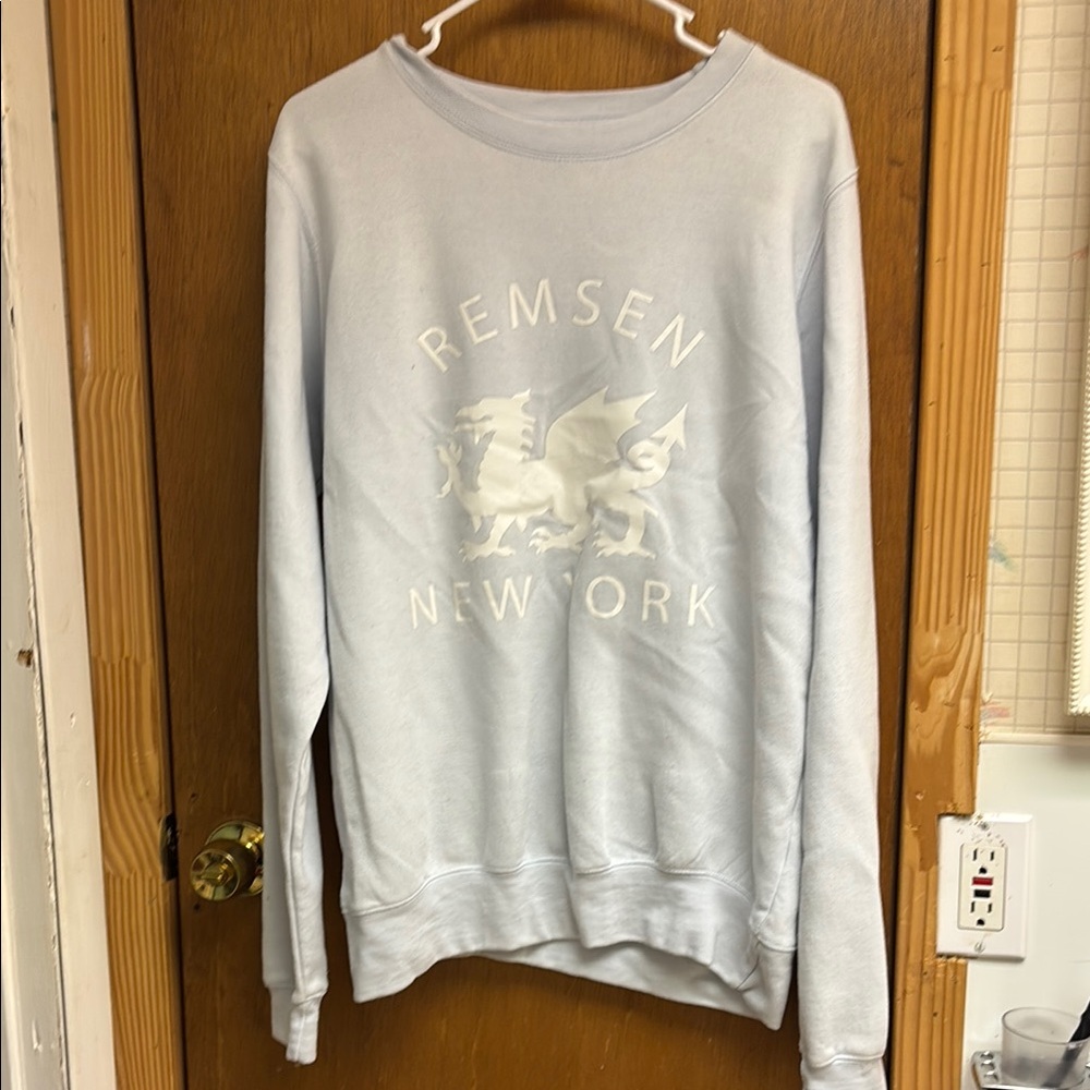 Light Blue Graphic Crewneck